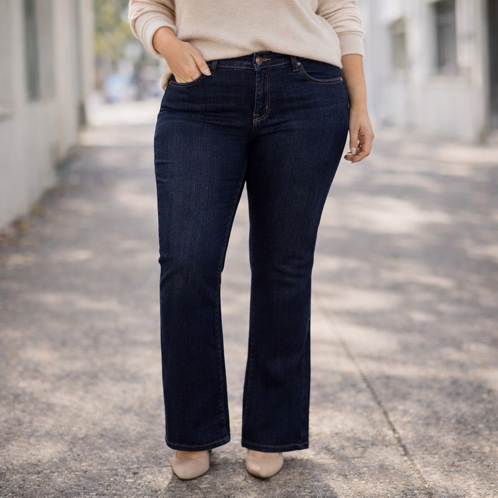 Style & Co Bootcut Jeans 16WP Dark Wash Tummy Control NWT